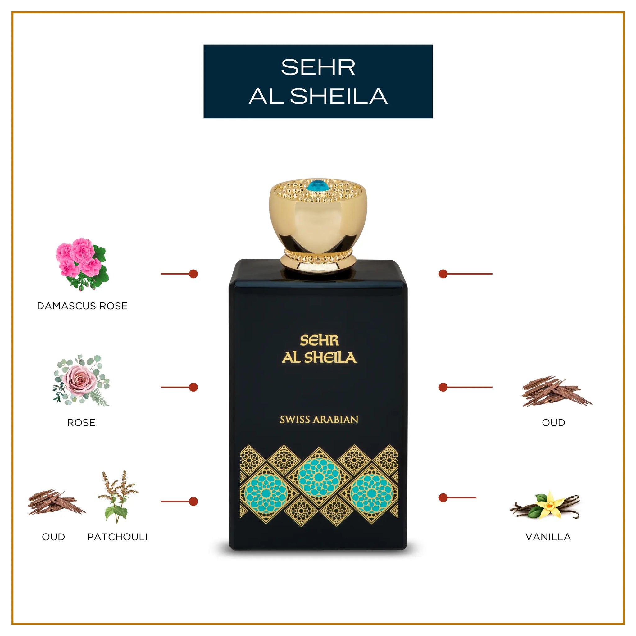 Sehr Al Sheila EDP - 100ML | Arabian Rose Oud Fragrance – Swiss Sehr Al Sheila EDP - 100ML | Arabian Rose Oud Fragrance – Swiss
